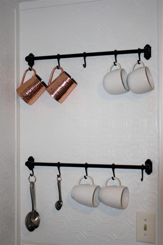 kitchen makeover, ikea hanging rack