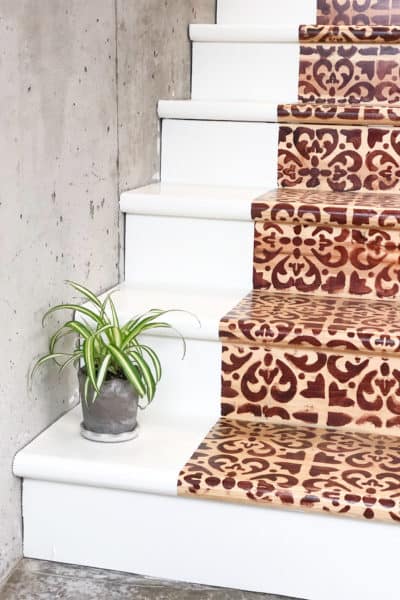 Stained Stairs Makeover