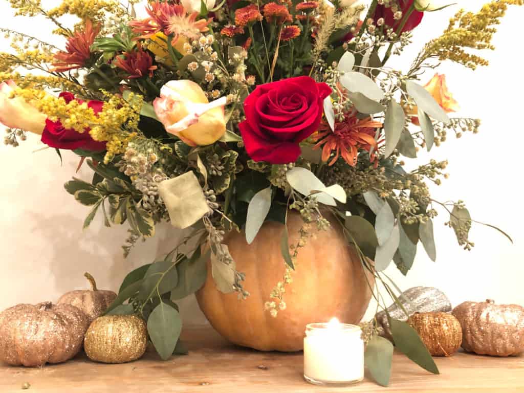 thanksgiving pumpkin centerpiece