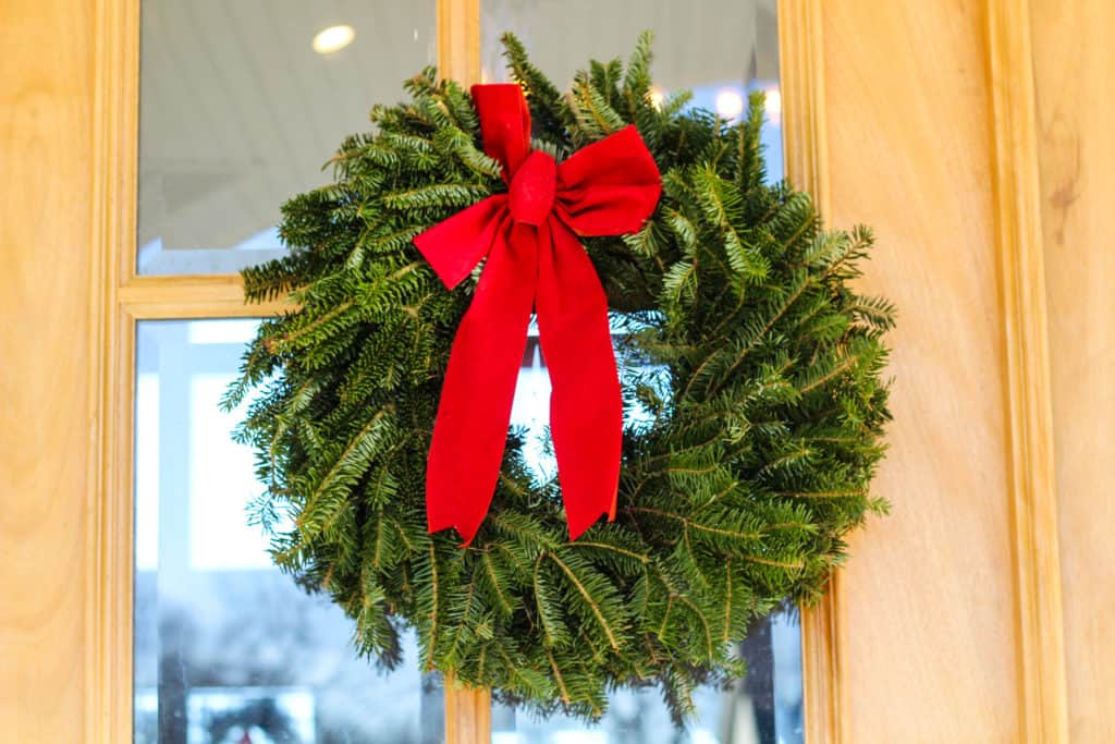 Fresh evergreen wreaths