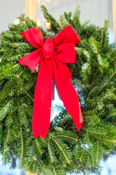fresh evergreen wreath