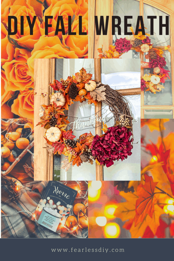 DIY Fall Wreath Pinterest Pin 