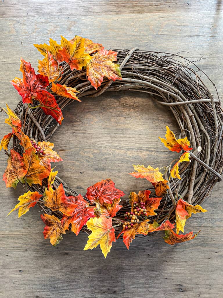 DIY Grapevine fall wreath