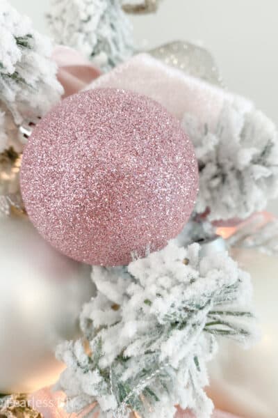 how to decorate a flocked tree