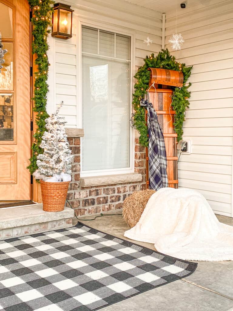 buffalo check winter porch