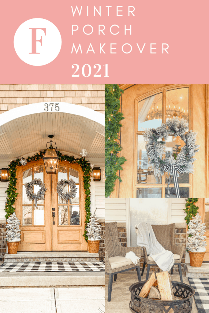 winter front porch makeover