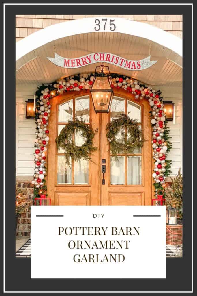 pottery barn ornament garland pin